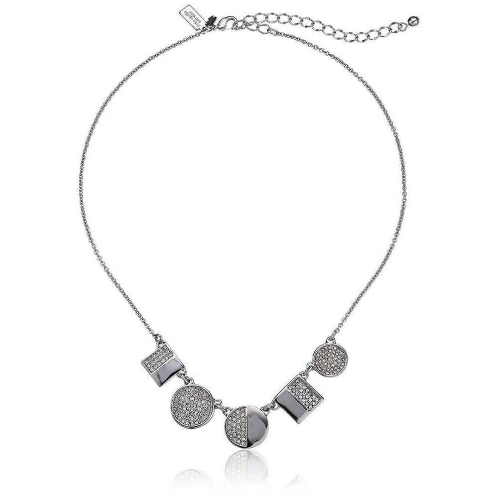 EUC Kate Spade Silver-Tone Light the Lanterns Pave Necklace (includes bag)